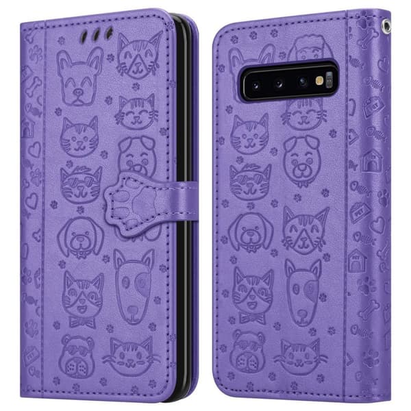 Samsung Galaxy S10 4G Suojakotelo Lompakkokotelo Matkapuhelinkotelo Suojakuori jossa on jalusta-toiminto ja korttipaikat