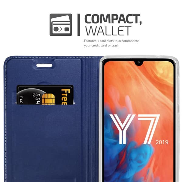 Huawei Y7 2019 / Y7 PRIME 2019 Suojakotelo Suojakuori Lompakkokotelo Matkapuhelinkotelo jossa magneettisuljenta, jalusta-toiminto ja korttitasku