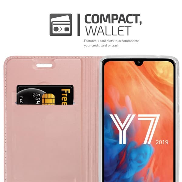 Huawei Y7 2019 / Y7 PRIME 2019 Suojakotelo Suojakuori Lompakkokotelo Matkapuhelinkotelo jossa magneettisuljenta, jalusta-toiminto ja korttitasku
