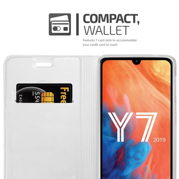 Huawei Y7 2019 / Y7 PRIME 2019 Suojakotelo Suojakuori Lompakkokotelo Matkapuhelinkotelo jossa magneettisuljenta, jalusta-toiminto ja korttitasku