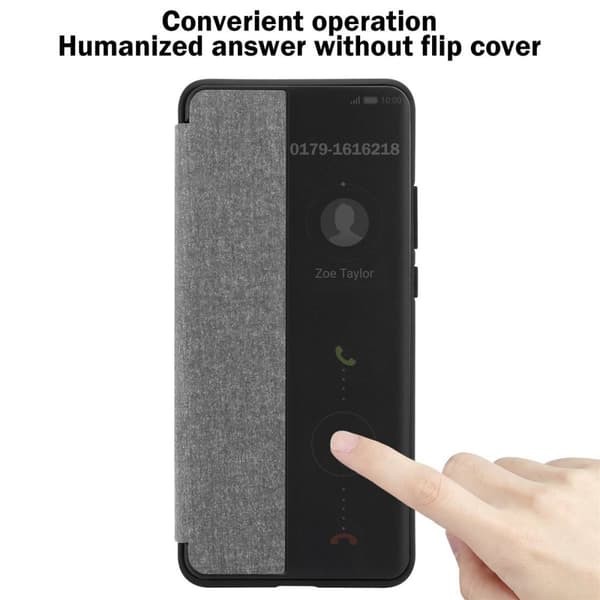 Deksel til Huawei P40 PRO / P40 PRO+ Lommebokdeksel i fiberoptikk  Beskyttelsesdeksel med stativfunksjon