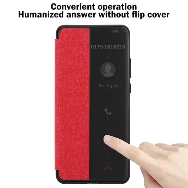 Deksel til Huawei P40 PRO / P40 PRO+ Lommebokdeksel i fiberoptikk  Beskyttelsesdeksel med stativfunksjon