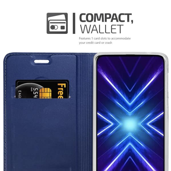 Honor 9X Suojakotelo Suojakuori Lompakkokotelo Matkapuhelinkotelo jossa magneettisuljenta, jalusta-toiminto ja korttitasku