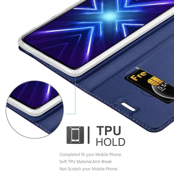 Honor 9X Suojakotelo Suojakuori Lompakkokotelo Matkapuhelinkotelo jossa magneettisuljenta, jalusta-toiminto ja korttitasku