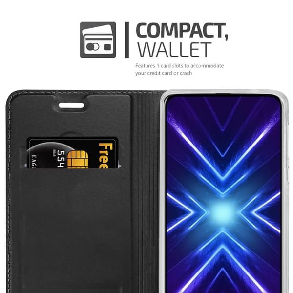 Honor 9X Suojakotelo Suojakuori Lompakkokotelo Matkapuhelinkotelo jossa magneettisuljenta, jalusta-toiminto ja korttitasku