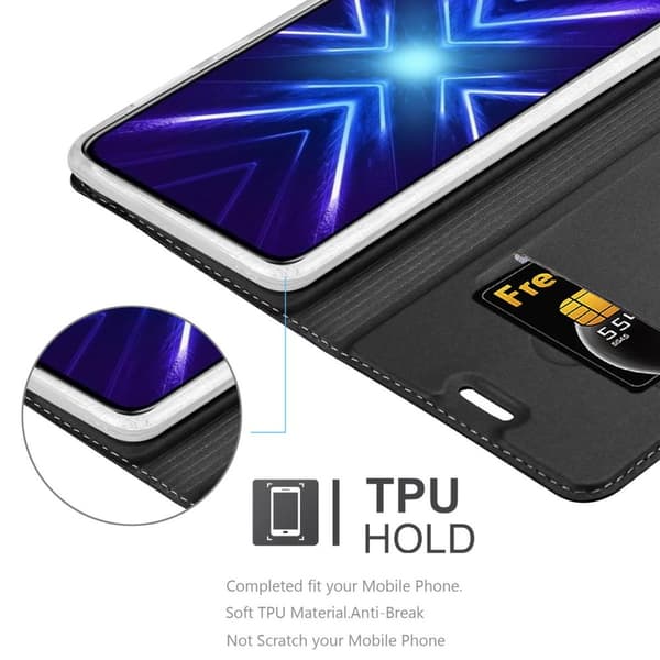 Honor 9X Suojakotelo Suojakuori Lompakkokotelo Matkapuhelinkotelo jossa magneettisuljenta, jalusta-toiminto ja korttitasku