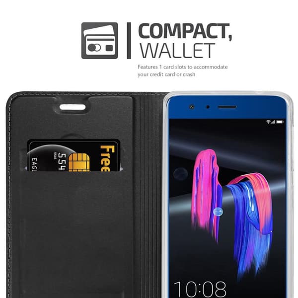 Honor 9 Suojakotelo Suojakuori Lompakkokotelo Matkapuhelinkotelo jossa magneettisuljenta, jalusta-toiminto ja korttitasku