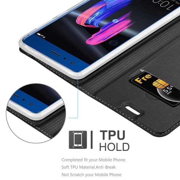 Honor 9 Suojakotelo Suojakuori Lompakkokotelo Matkapuhelinkotelo jossa magneettisuljenta, jalusta-toiminto ja korttitasku