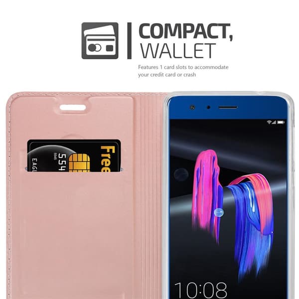 Honor 9 Suojakotelo Suojakuori Lompakkokotelo Matkapuhelinkotelo jossa magneettisuljenta, jalusta-toiminto ja korttitasku