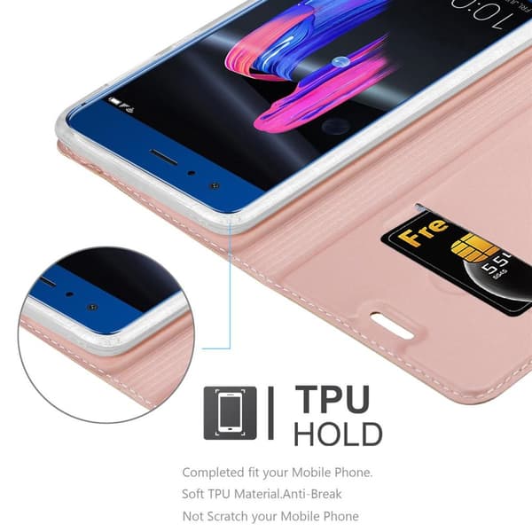 Honor 9 Suojakotelo Suojakuori Lompakkokotelo Matkapuhelinkotelo jossa magneettisuljenta, jalusta-toiminto ja korttitasku