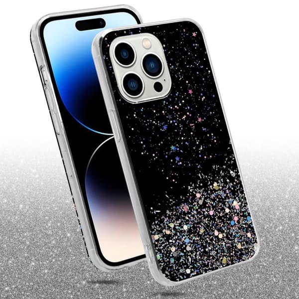 Deksel til iPhone 14 PRO med glitrende glitter