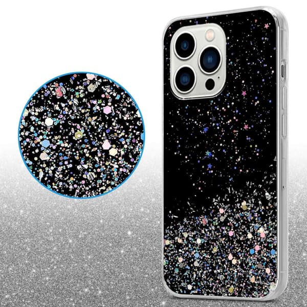 Deksel til iPhone 14 PRO med glitrende glitter