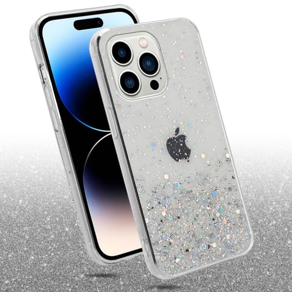 Deksel til iPhone 14 PRO med glitrende glitter