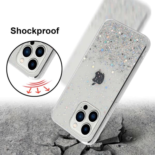 Deksel til iPhone 14 PRO med glitrende glitter