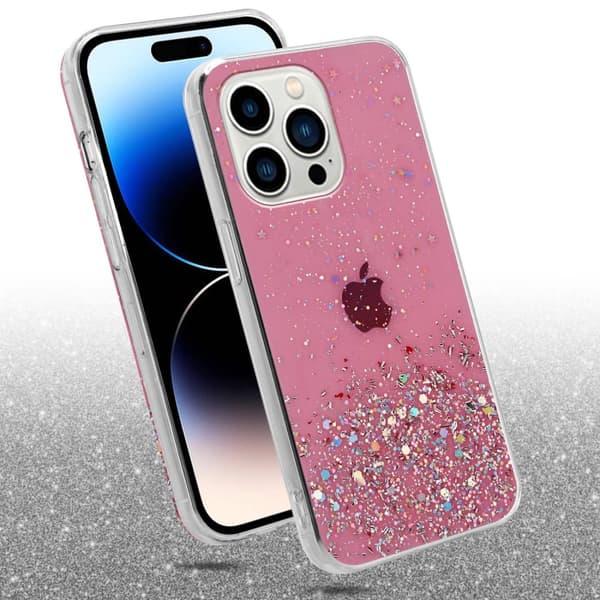 Deksel til iPhone 14 PRO med glitrende glitter