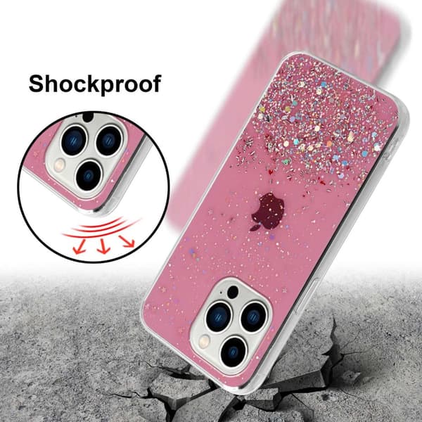 Deksel til iPhone 14 PRO med glitrende glitter