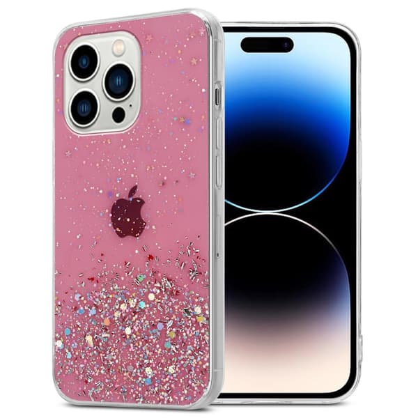Deksel til iPhone 14 PRO med glitrende glitter