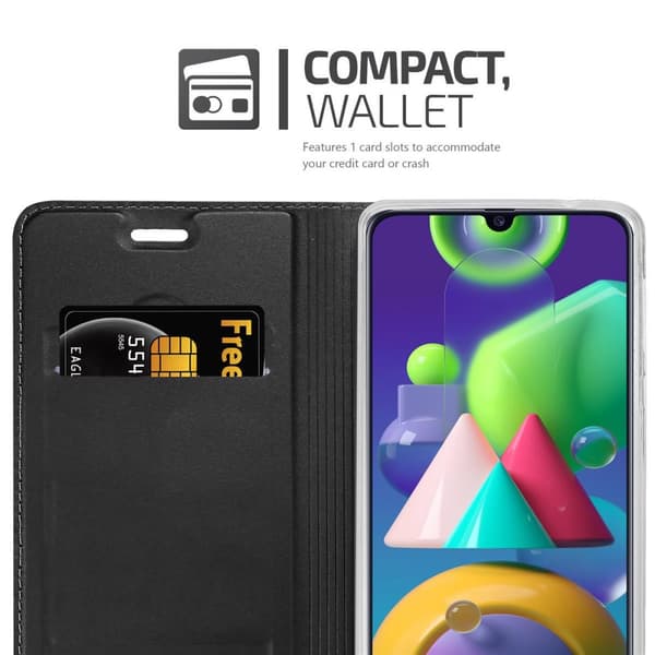 Samsung Galaxy M31 Skal Fodral med magnetisk stängning, ståfunktion och kortficka Mobilskydd