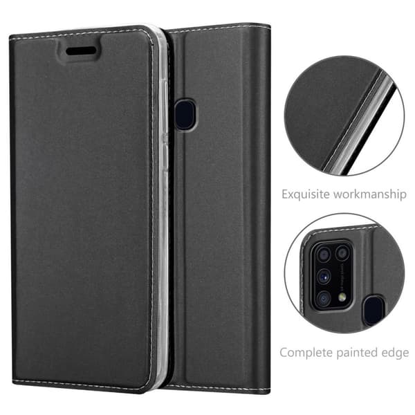 Samsung Galaxy M31 Skal Fodral med magnetisk stängning, ståfunktion och kortficka Mobilskydd