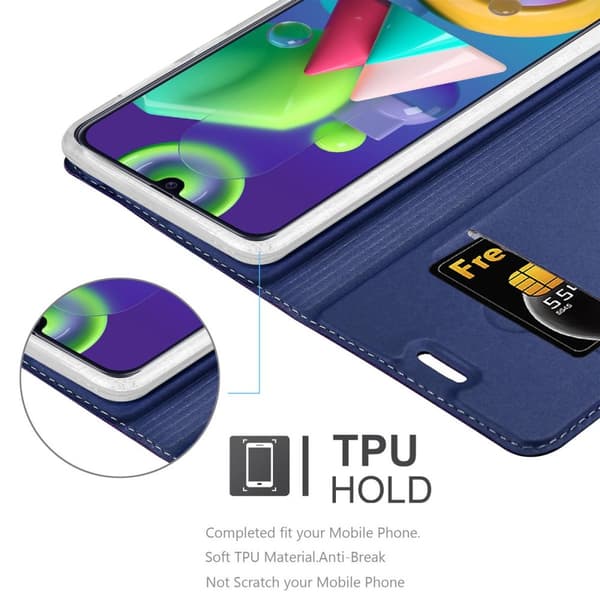 Deksel til Samsung Galaxy M31 Lommebokdeksel med magnetisk lukking, stativfunksjon og kortlomme