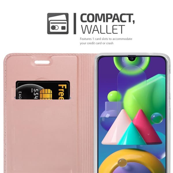 Samsung Galaxy M31 Skal Fodral med magnetisk stängning, ståfunktion och kortficka Mobilskydd