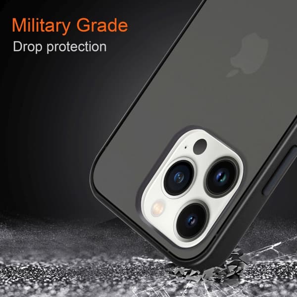 Skal /Mobilskall för iPhone 14 PRO Fodral Mobilskydd med TPU-silikon på insidan och matt plast på baksidan