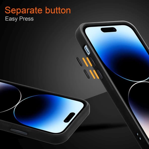 Skal /Mobilskall för iPhone 14 PRO Fodral Mobilskydd med TPU-silikon på insidan och matt plast på baksidan