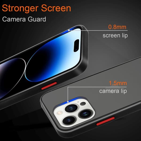 Skal /Mobilskall för iPhone 14 PRO Fodral Mobilskydd med TPU-silikon på insidan och matt plast på baksidan