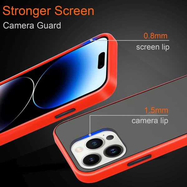 Skal /Mobilskall för iPhone 14 PRO Fodral Mobilskydd med TPU-silikon på insidan och matt plast på baksidan
