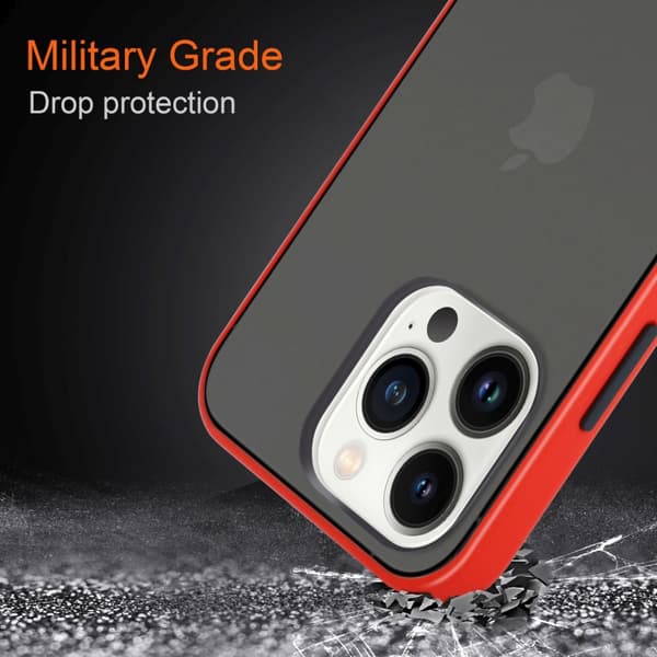 Skal /Mobilskall för iPhone 14 PRO Fodral Mobilskydd med TPU-silikon på insidan och matt plast på baksidan