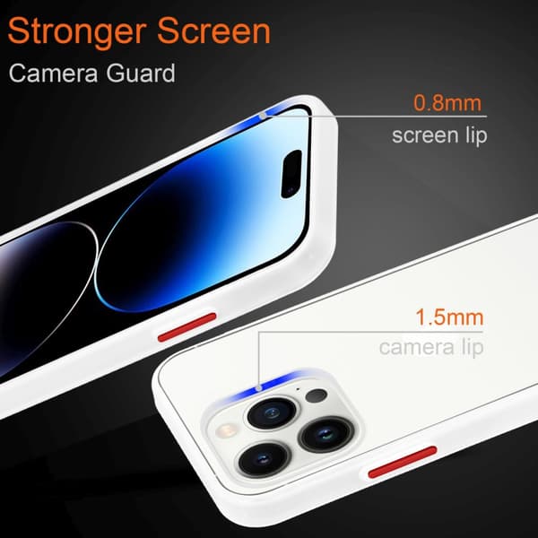 Skal /Mobilskall för iPhone 14 PRO Fodral Mobilskydd med TPU-silikon på insidan och matt plast på baksidan