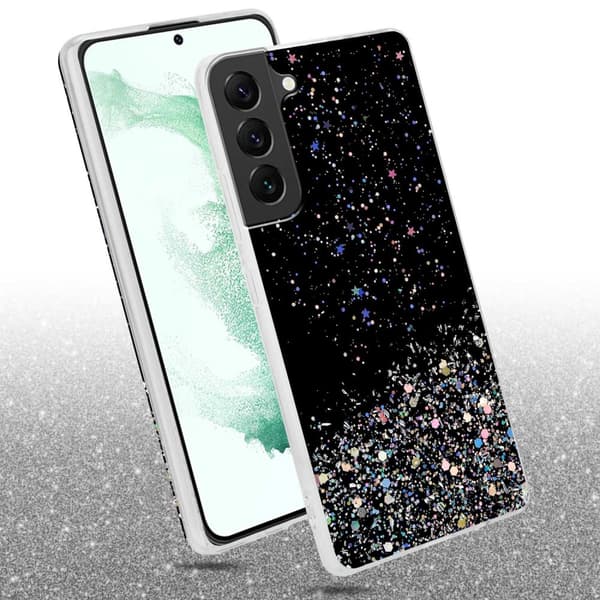 Deksel til Samsung Galaxy S22 PLUS med glitrende glitter