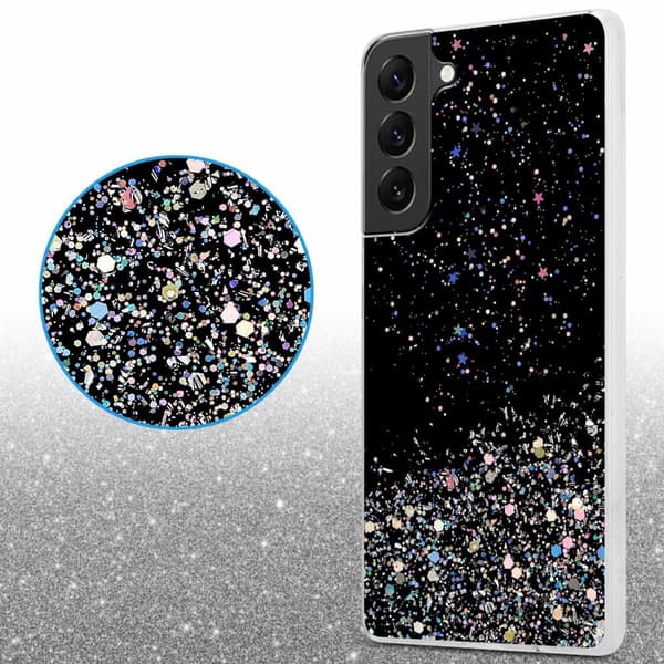 Deksel til Samsung Galaxy S22 PLUS med glitrende glitter