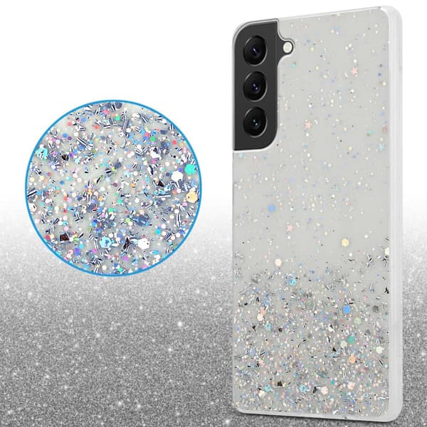 Deksel til Samsung Galaxy S22 PLUS med glitrende glitter