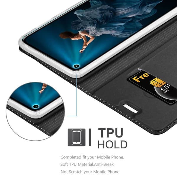 Deksel til Honor 20 PRO Lommebokdeksel med magnetisk lukking, stativfunksjon og kortlomme