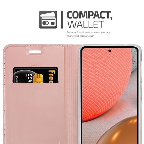 Samsung Galaxy A72 4G / 5G Suojakotelo Suojakuori Lompakkokotelo Matkapuhelinkotelo jossa magneettisuljenta, jalusta-toiminto ja korttitasku