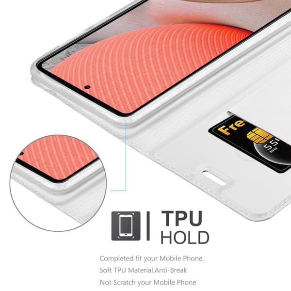 Samsung Galaxy A72 4G / 5G Suojakotelo Suojakuori Lompakkokotelo Matkapuhelinkotelo jossa magneettisuljenta, jalusta-toiminto ja korttitasku