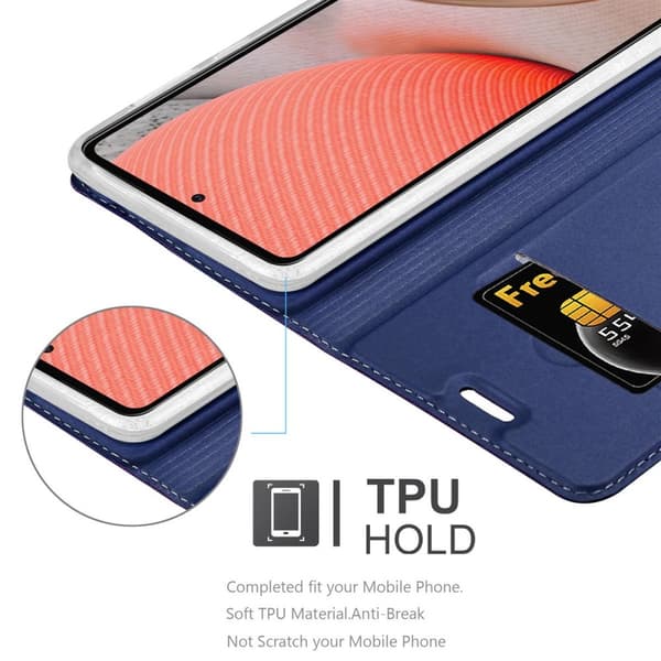 Samsung Galaxy A72 4G / 5G Suojakotelo Suojakuori Lompakkokotelo Matkapuhelinkotelo jossa magneettisuljenta, jalusta-toiminto ja korttitasku