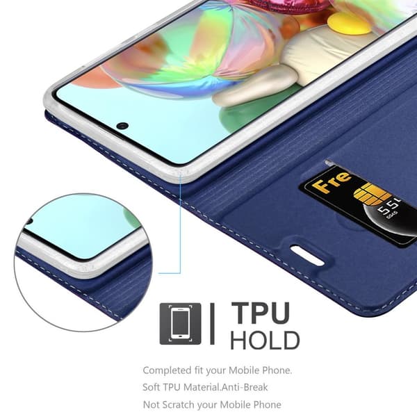 Samsung Galaxy A71 5G Suojakotelo Suojakuori Lompakkokotelo Matkapuhelinkotelo jossa magneettisuljenta, jalusta-toiminto ja korttitasku