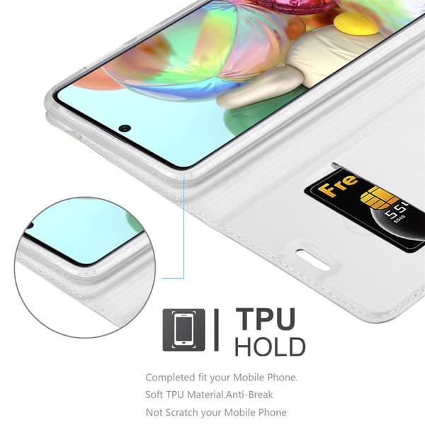 Samsung Galaxy A71 5G Suojakotelo Suojakuori Lompakkokotelo Matkapuhelinkotelo jossa magneettisuljenta, jalusta-toiminto ja korttitasku