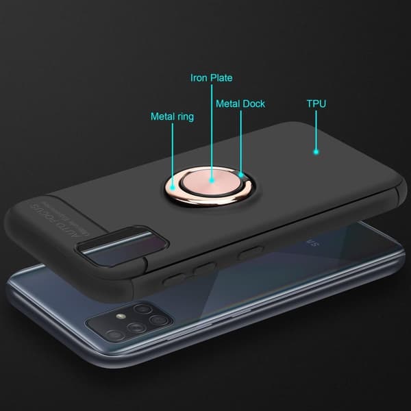 Deksel til Samsung Galaxy A51 4G / M40s Silikondeskel med fokusring laget av TPU-silikon