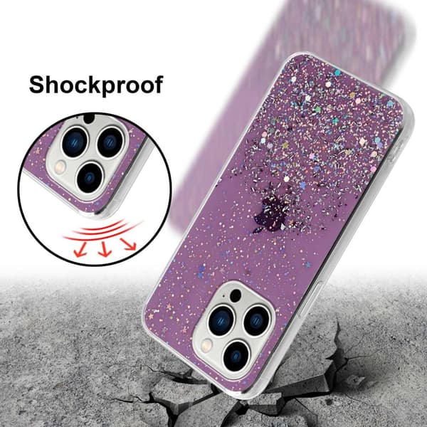 Deksel til iPhone 14 PRO MAX med glitrende glitter