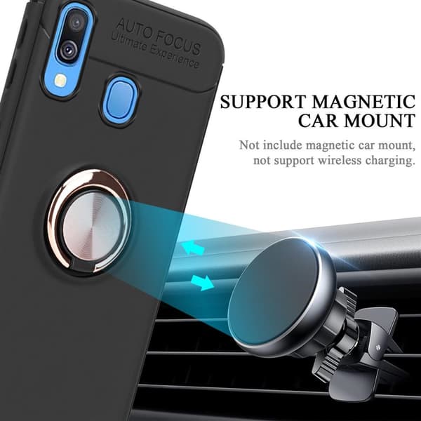 Samsung Galaxy A40 Skal Skyddsfodral Fodral med fokusring av TPU-silikon