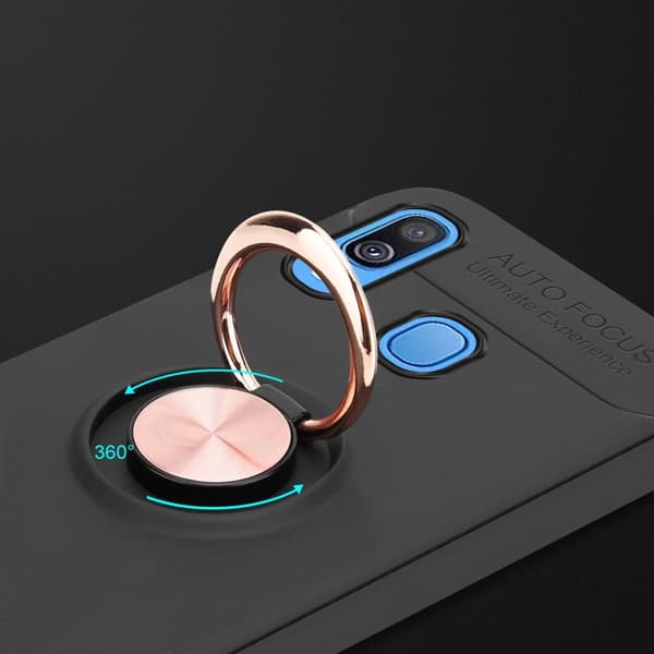 Samsung Galaxy A40 Skal Skyddsfodral Fodral med fokusring av TPU-silikon
