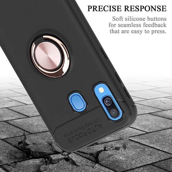 Samsung Galaxy A40 Skal Skyddsfodral Fodral med fokusring av TPU-silikon