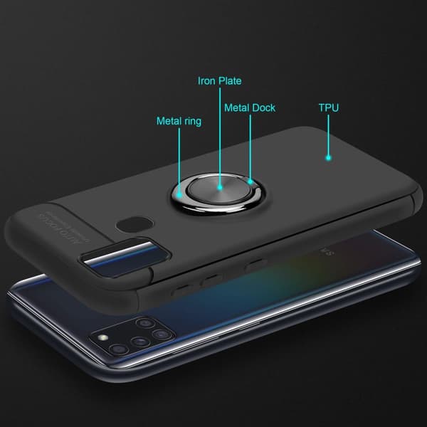Deksel til Samsung Galaxy A21s Silikondeskel med fokusring laget av TPU-silikon