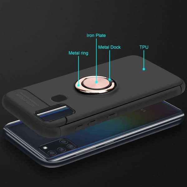 Deksel til Samsung Galaxy A21s Silikondeskel med fokusring laget av TPU-silikon