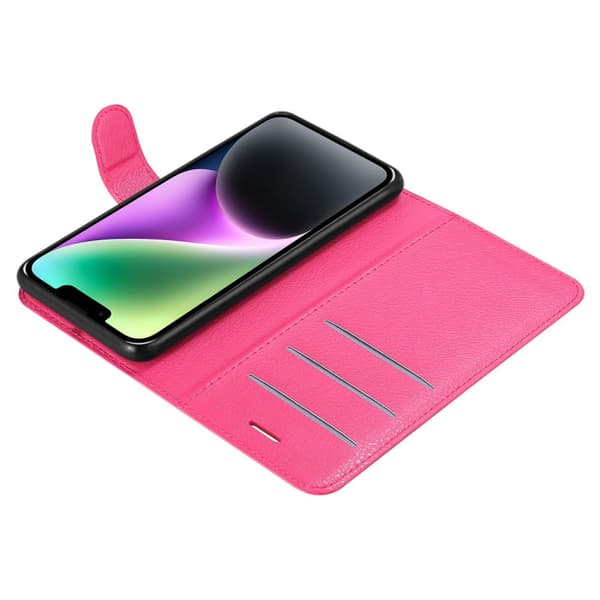 Deksel til iPhone 14 Lommebokdeksel med magnetisk lukking, stativfunksjon og kortlomme
