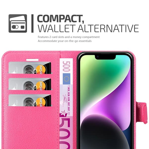 iPhone 14 Plånboksfodral Fodral Skal Case med magnetisk stängning, ståfunktion och kortplats