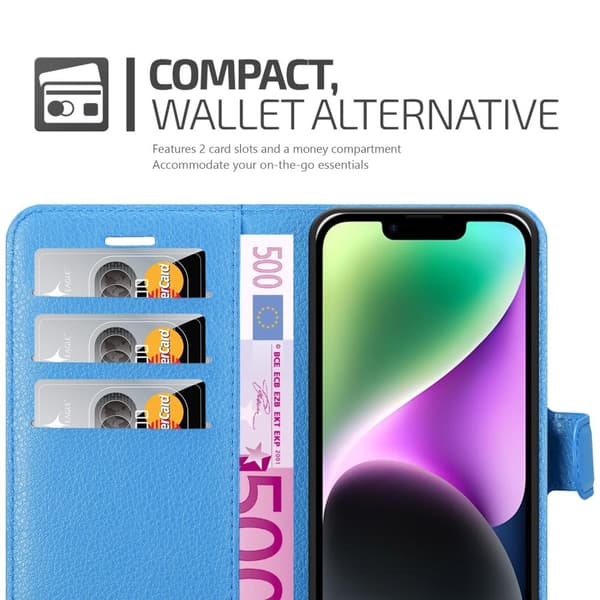 iPhone 14 Plånboksfodral Fodral Skal Case med magnetisk stängning, ståfunktion och kortplats